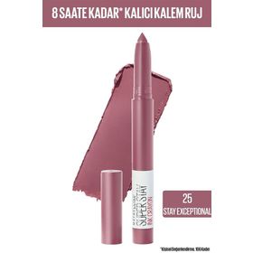 Maybelline New York Superstay Ink Crayon 25 Stay Exceptional Kalem Ruj