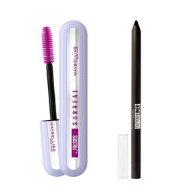 Maybelline New York Tattoo Liner Jel Göz Kalemi 900 Deep Onyx Siyah Mini Falsies Surreal Maskara 4.7 ml Makyaj Seti