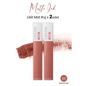 Maybelline Super Stay Matte Ink 65 Seductress 2 Adet Likit Mat Ruj