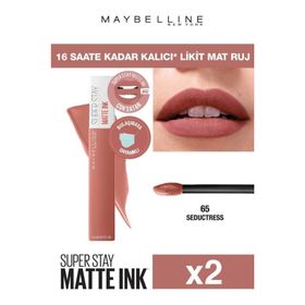 Maybelline Super Stay Matte Ink 65 Seductress 2 Adet Likit Mat Ruj