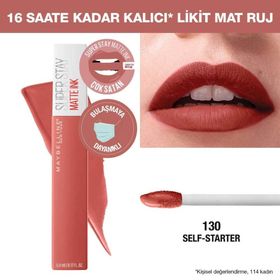 Maybelline Super Stay Matte Ink City Edition Lipstick 130 Self Starter Likit Mat Ruj