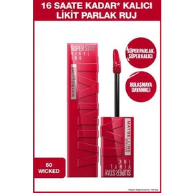 Maybelline Super Stay Vinyl 50 Wicked Kalıcı Likit Parlak Ruj