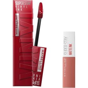 Maybelline Super Stay Vinyl Ink 10 Lippy Likit Parlak Ruj + Mini Super Stay Matte Ink 65 Seductress Likit Mat Ruj
