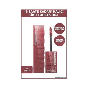 Maybelline Superstay Vinly Ink Likit 40 Witty Ruj