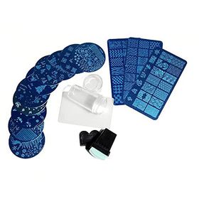 Mayıs 13 Adet Dantel Gül Çiçek Orman Görüntü Tırnak Tabaklar ve 2 Adet Stamper Kazıyıcı Set