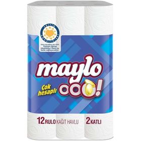 Maylo Çift Katlı 12'lı Rulo Kağıt Havlu