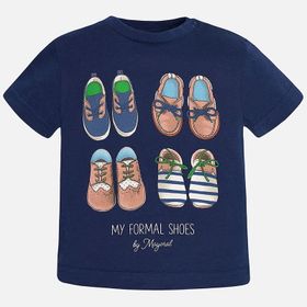 Mayoral 1013 Beyaz Kısa Kol Yazlık Erkek Bebek T-shirt