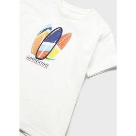 Mayoral 1020 Krem Baskılı Erkek Bebek T-shirt
