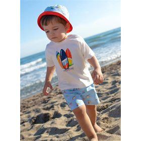 Mayoral 1020 Krem Baskılı Erkek Bebek T-shirt