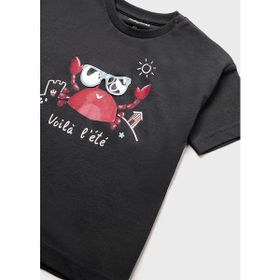 Mayoral 1026 Antrasit Baskılı Erkek Bebek T-shirt