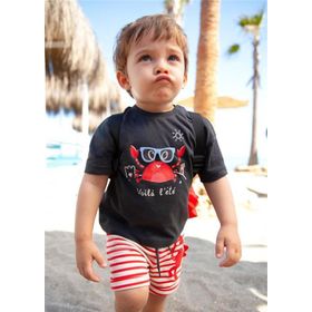 Mayoral 1026 Antrasit Baskılı Erkek Bebek T-shirt