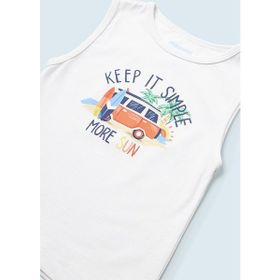 Mayoral 1033 Turuncu Kolsuz Erkek Bebek T-shirt