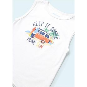 Mayoral 1033 Turuncu Kolsuz Erkek Bebek T-shirt