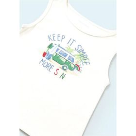 Mayoral 1033 Yeşil Kolsuz Erkek Bebek T-shirt