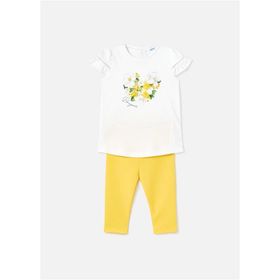 Mayoral 1776 Sarı Kız Bebek T-Shirt Tayt Takım