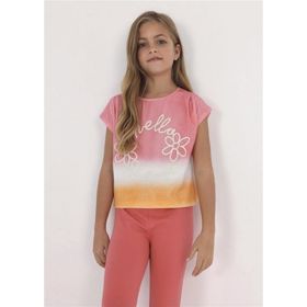 Mayoral 6055 Pembe Kısa Kol Kız Çocuk T-Shirt