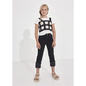 Mayoral 6580 Siyah Denim Kız Çocuk Pantolon