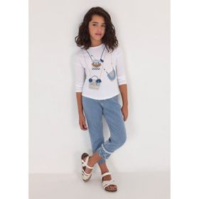 Mayoral 6580 Siyah Denim Kız Çocuk Pantolon