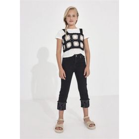 Mayoral 6580 Siyah Denim Kız Çocuk Pantolon