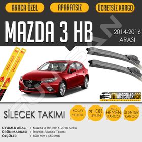 Mazda 3 HB 2014-2016 Muz Silecek Takımı
