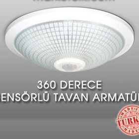 MBelektronik 360 Derece Hareket Sensörlü Çift Duylu Tavan Armatürü
