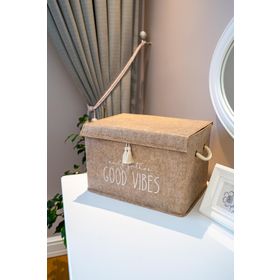 Mbois 03495 Mini Kapaklı Püskül Detaylı Düzenleyici Çok Amaçlı Organizer Keçe Sepet