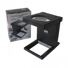 Mbois 2.5x90 mm Katlanır Plastık LED Işıklı Test Cıhazı Büyüteç