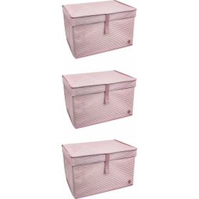 Mbois 40x30x70 cm 3 Adet Mega Plus Boy Çok Amaçlı Düzenleyici Kutu Organizer Cırt Cırtlı Hurç