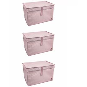 Mbois 40x30x70 cm 3 Adet Mega Plus Boy Çok Amaçlı Düzenleyici Kutu Organizer Cırt Cırtlı Hurç