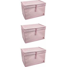 Mbois 40x30x70 cm 3 Adet Mega Plus Boy Çok Amaçlı Düzenleyici Kutu Organizer Cırt Cırtlı Hurç