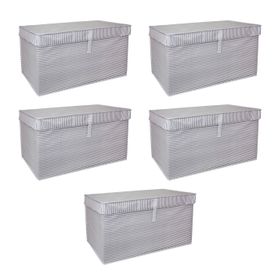 Mbois 40x30x70 cm 5 Adet Mega Plus Boy Çok Amaçlı Düzenleyici Kutu Organizer Cırt Cırtlı Hurç