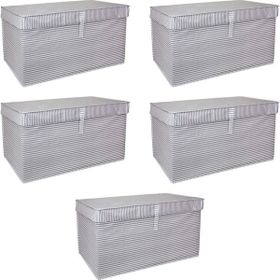 Mbois 40x30x70 cm 5 Adet Mega Plus Boy Çok Amaçlı Düzenleyici Kutu Organizer Cırt Cırtlı Hurç