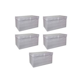 Mbois 40x30x70 cm 5 Adet Mega Plus Boy Çok Amaçlı Düzenleyici Kutu Organizer Cırt Cırtlı Hurç
