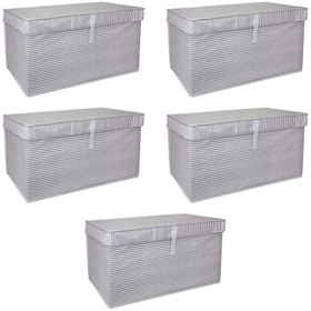 Mbois 40x30x70 cm 5 Adet Mega Plus Boy Çok Amaçlı Düzenleyici Kutu Organizer Cırt Cırtlı Hurç