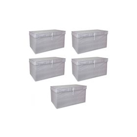 Mbois 40x30x70 cm 5 Adet Mega Plus Boy Çok Amaçlı Düzenleyici Kutu Organizer Cırt Cırtlı Hurç