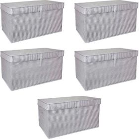 Mbois 40x30x70 cm 5 Adet Mega Plus Boy Çok Amaçlı Düzenleyici Kutu Organizer Cırt Cırtlı Hurç