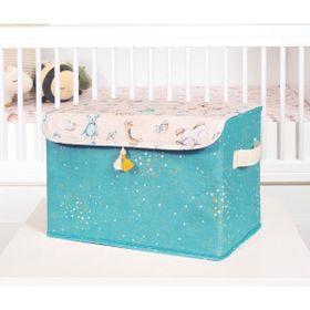 Mbois Baby 04232 Yeşil Maxi Boy Püsküllü Kapaklı Kutu Düzenleyici Çok Amaçlı Organizer Kutu