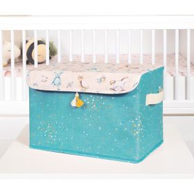 Mbois Baby 04232 Yeşil Maxi Boy Püsküllü Kapaklı Kutu Düzenleyici Çok Amaçlı Organizer Kutu