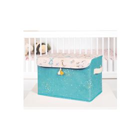Mbois Baby 04232 Yeşil Maxi Boy Püsküllü Kapaklı Kutu Düzenleyici Çok Amaçlı Organizer Kutu