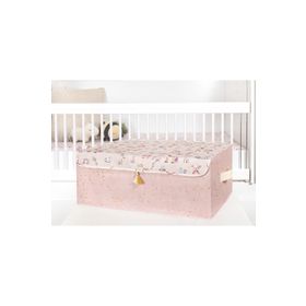 Mbois Baby 04249 Pembe Baza Boy Püsküllü Kapaklı Kutu Düzenleyici Çok Amaçlı Organizer Kutu