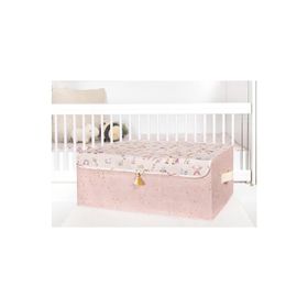 Mbois Baby 04249 Pembe Baza Boy Püsküllü Kapaklı Kutu Düzenleyici Çok Amaçlı Organizer Kutu