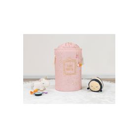 Mbois Baby 04270 Pembe Kullanımı Kolay Desenli Taşınabilir Torbalı Yuvarlak Çamaşır Sepeti