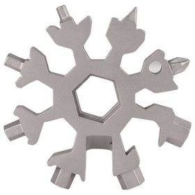 Mbois Hex Key 18 Fonksiyon Kardelen Çok Fonksiyonlu Paslanmaz Çelik Anahtar Alyan Takımı ve Anahtarlık Kar Tanesi Alyan Takımı