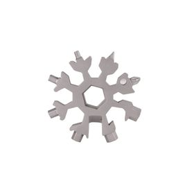Mbois Hex Key 18 Fonksiyon Kardelen Çok Fonksiyonlu Paslanmaz Çelik Anahtar Alyan Takımı ve Anahtarlık Kar Tanesi Alyan Takımı