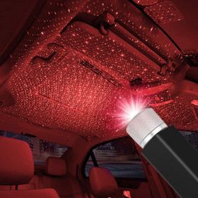 Mbois Kırmızı Ayak Altı Tavan Led Araç İçi Aydınlatma Oto Araba İç Disko Ayarlanır USB Lamba Işık