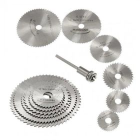 Mbois Metal 6 Parça Mini Matkap Ucu Ahşap Kesme Yuvarlak Çelik Bıçak Disk Testere Seti