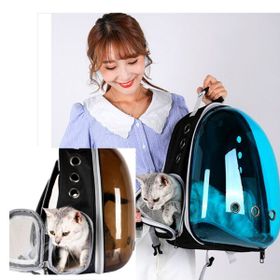 Mbois Şeffaf Astronot Kapsül Kedi Köpek Seyahat Yolculuk Fermuarlı Hava Alan Taşınabilir Sırt Çantası