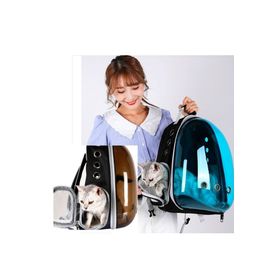 Mbois Şeffaf Astronot Kapsül Kedi Köpek Seyahat Yolculuk Fermuarlı Hava Alan Taşınabilir Sırt Çantası