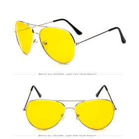 Mbois Unisex Gold Metal Çerçeveli Kutulu Damla Gözlük