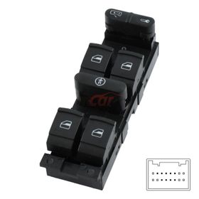 Mcar Dörtlü 9 Pin Sol Golf Iv Bora Passat Toledo Leon Cam Açma Düğmesi